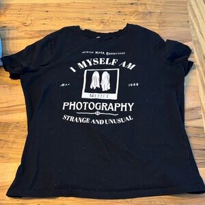 Black Graphic Tee "I Myself Am Photography"